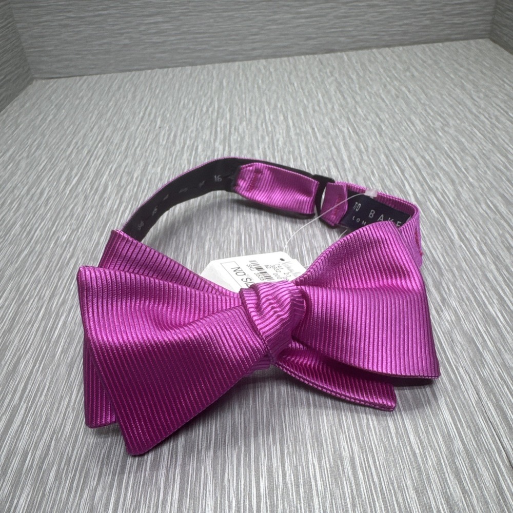 Ted Baker Pink Silk Bow Tie Formal Wedding Party Dress Accessory London